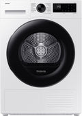 Samsung 9 kg Trockner DV5000D mit Optimal Dry, , Freistehend, Frontlader, Wärmepumpe, Weiß, Drehregler, Glastür