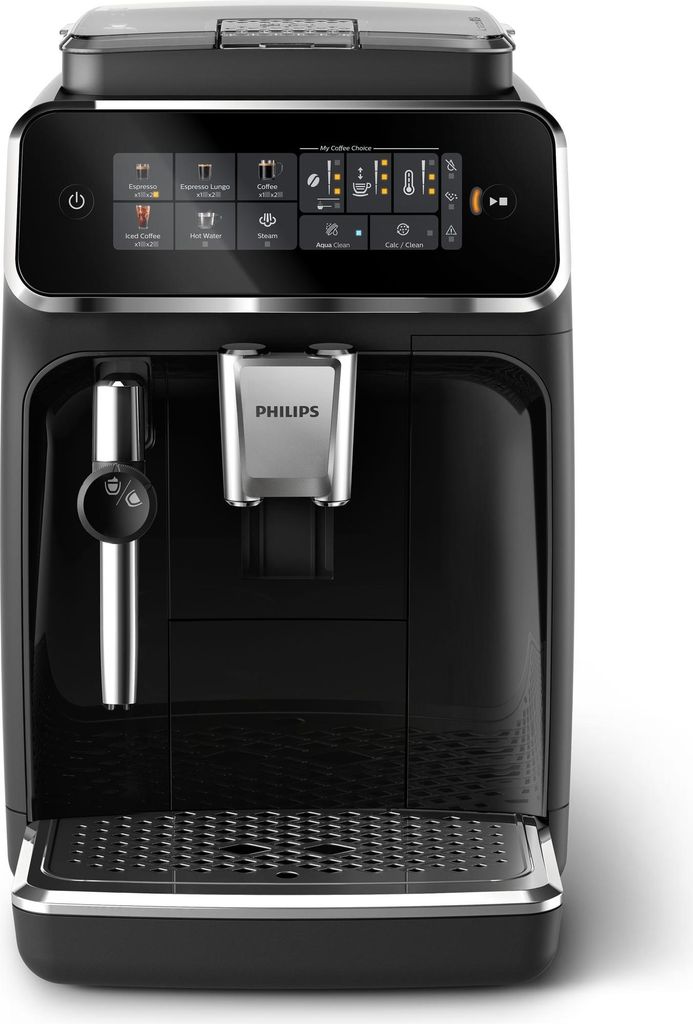 Philips Kaffeevollautomat Serie 3200, 5 Kaffeeeinstellungen, LatteGo - Milchsystem, Touch - Display, schwarz (EP3321/40)
