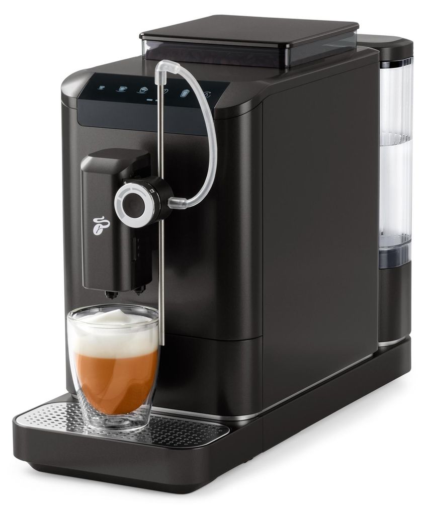 Tchibo Kaffeevollautomat Esperto2 Milk mit One - Touch Milchfunktion und 2 - Tassen - Funktion für Espresso, Caffè Crema, Capuccino und Milchschaum, Granite Black