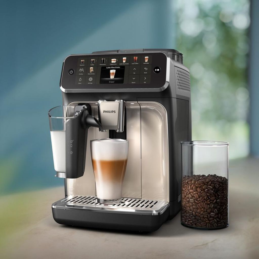 Philips 5500 series Series 5500 EP5547/90 Kaffeevollautomat, Espressomaschine, 1,8 l, Kaffeebohnen, Eingebautes Mahlwerk, 1500 W, Grau