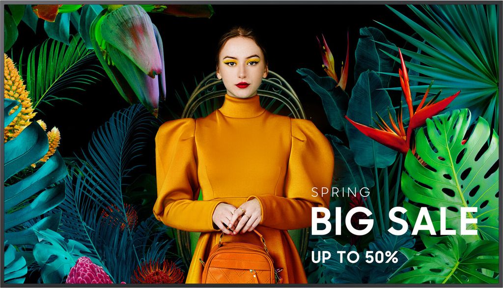 Samsung QB50C, Digital Signage Flachbildschirm, 127 cm (50"), LCD, 3840 x 2160 Pixel, WLAN, 16/7