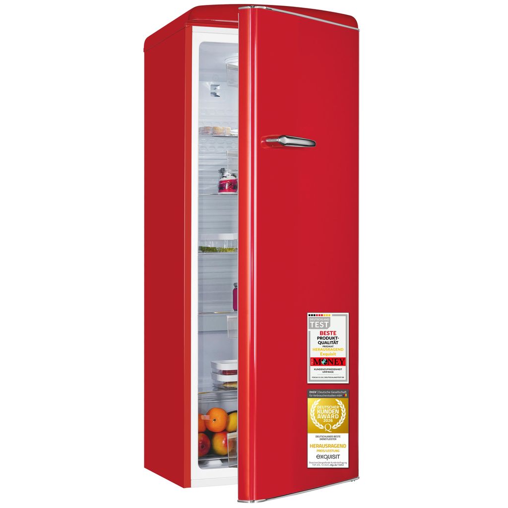 Exquisit Retro Kühlschrank 225 l - RKS325 - V - H - 160C