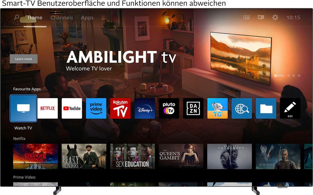 Philips 55OLED76012, 139,7 cm (55"), 3840 x 2160 Pixel, OLED, Smart - TV, WLAN, Schwarz