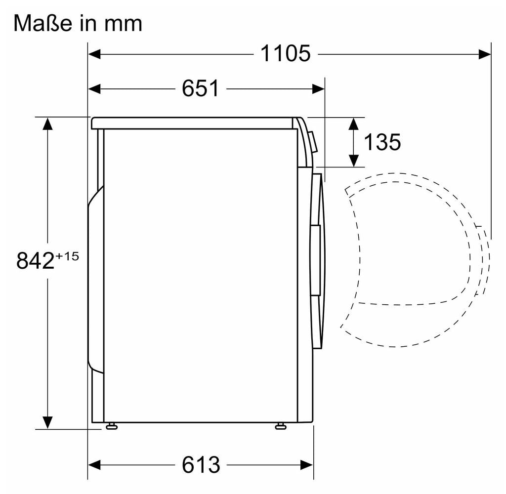 Bosch Serie 8 WQB245B40 Wäschetrockner Freistehend Frontlader 9 kg Weiß