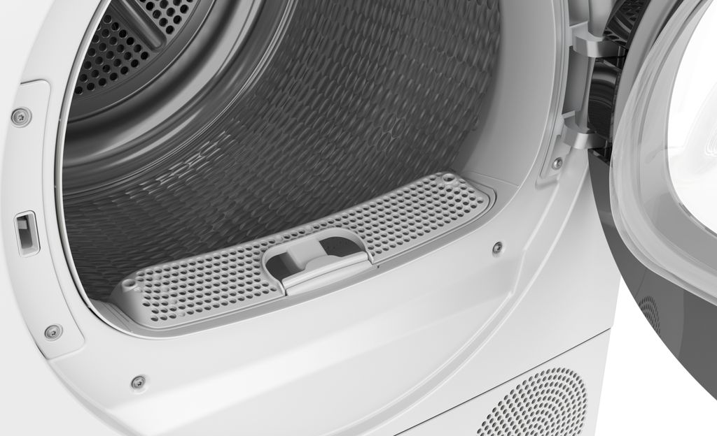 Siemens iQ300 WT43HV04, Freistehend, Frontlader, Kondensation, Weiß, Drehregler, Berührung, Rechts