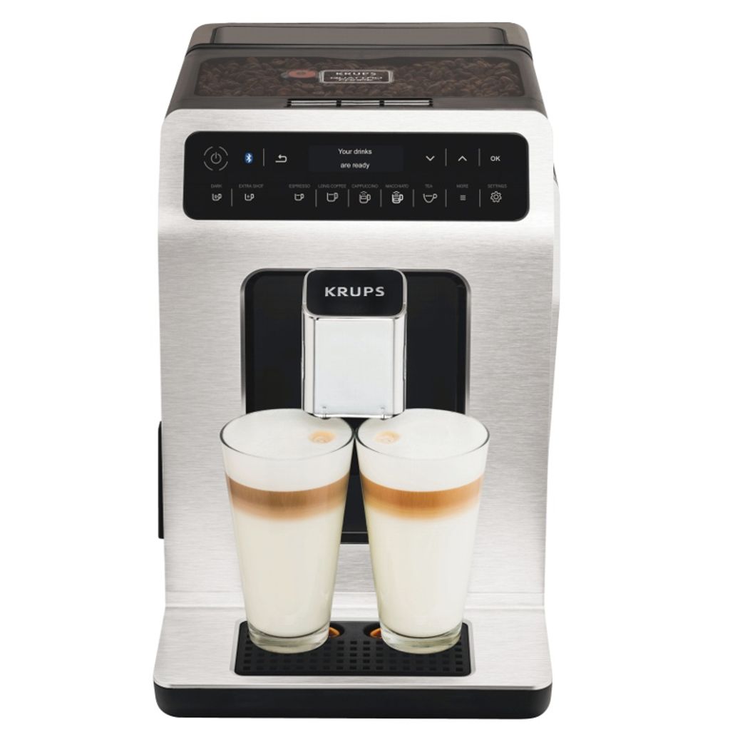Krups EA892D Vollautomatische Espressomaschine, Kunststoffgehäuse, Touchscreen, Integriertes Mahlwerk, Milchaufschäumer, Wasserfilter, Smartphone - Steuerung