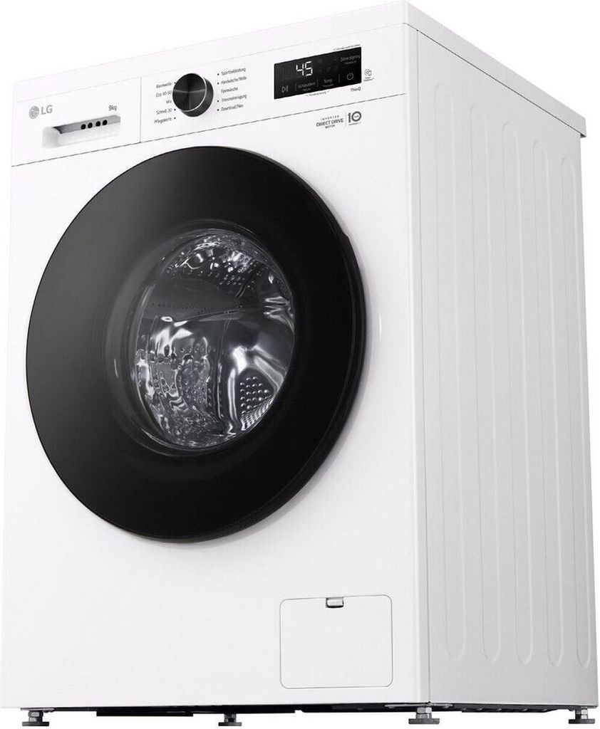 LG F4WB309Y, Frontlader, 9 kg, B, 75 dB, 1400 RPM, A