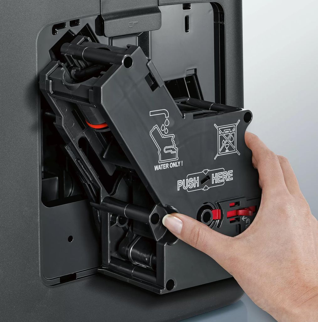 Siemens EQ.6 plus s300, Espressomaschine, 1,7 l, Kaffeebohnen, Gemahlener Kaffee, Eingebautes Mahlwerk, 1500 W, Schwarz, Grau