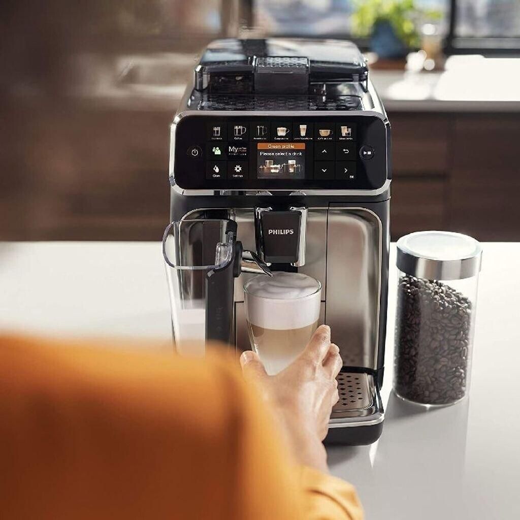 Philips 5400 Series EP5447/90 Kaffeevollautomaten, Espressomaschine, 1,8 l, Kaffeebohnen, Eingebautes Mahlwerk, 1500 W, Schwarz, Chrom