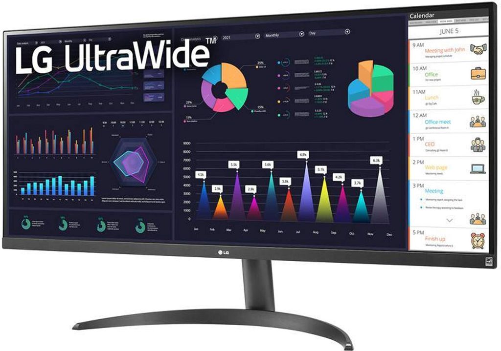 LG 34WQ500 - B, 86,4 cm (34"), 2560 x 1080 Pixel, UltraWide Full HD, LED, 5 ms, Schwarz - LG 34WQ500 - B