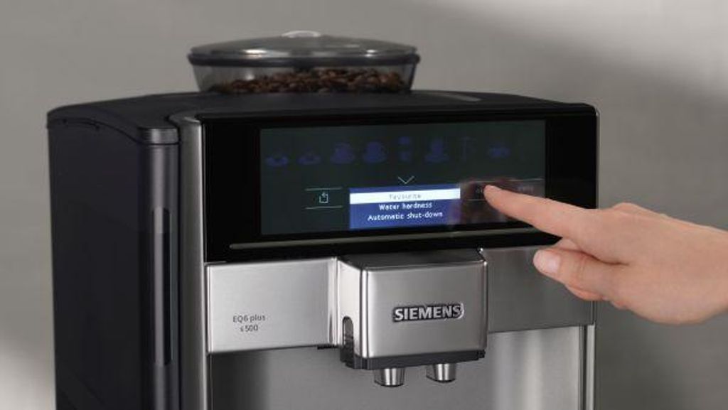 Siemens EQ.6 plus s300, Espressomaschine, 1,7 l, Kaffeebohnen, Gemahlener Kaffee, Eingebautes Mahlwerk, 1500 W, Schwarz, Grau