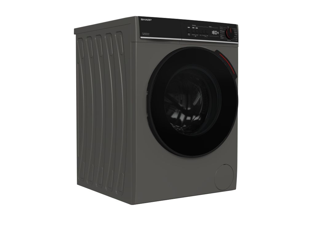 Sharp ES - WNFB214CAA - DE Waschmaschine (12 kg, EEK A - 20%, 1400 U/min.), (WiFi, Inverter Motor, Dampf, AquaStop), Espresso Gray