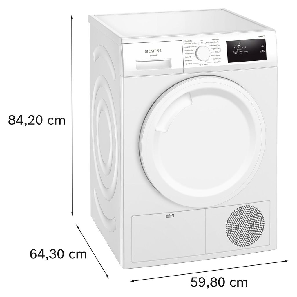 Siemens WT43H003 Wärmepumpentrockner 7kg MultiTouch LED - Display AutoDry
