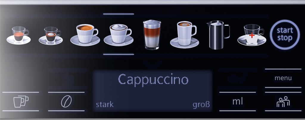 Siemens EQ.6 plus s300, Espressomaschine, 1,7 l, Kaffeebohnen, Gemahlener Kaffee, Eingebautes Mahlwerk, 1500 W, Schwarz, Grau