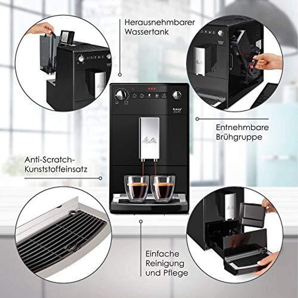 Melitta F23/0 - 102 Kaffeevollautomat Double Cup Mode Flüsterleises Mahlwerk