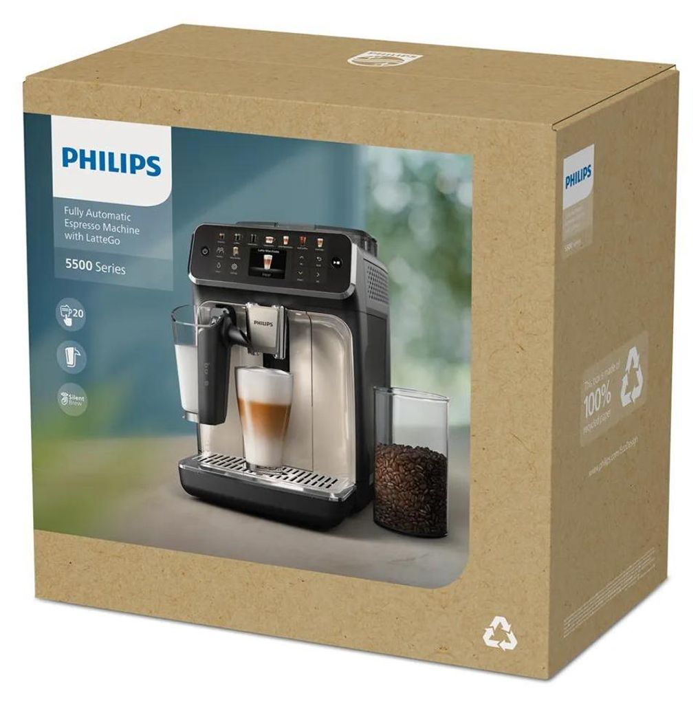 Philips 5000 series Series 5500 EP5541/50 Kaffeevollautomat, Espressomaschine, 1,8 l, Kaffeebohnen, Eingebautes Mahlwerk, 1500 W