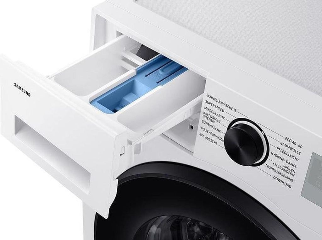 Samsung WW5000D, Waschmaschine, 11 kg, ( - 10%), mit Ecobubble und Hygiene - Dampf, Frontlader, 11 kg, B, 72 dB, 1400 RPM, A