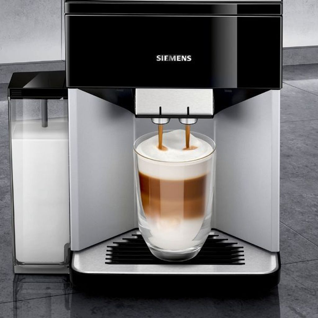 Siemens TP511D01, Espressomaschine, 1,9 l, Kaffeebohnen, Eingebautes Mahlwerk, 1500 W, Metallisch, Silber
