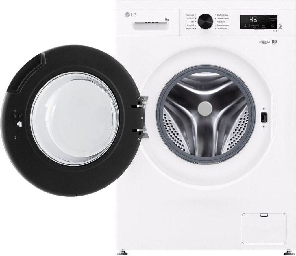 LG F4WB309Y, Frontlader, 9 kg, B, 75 dB, 1400 RPM, A