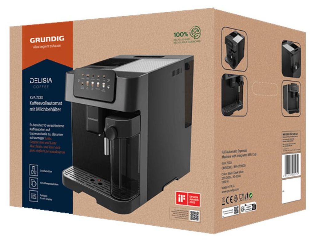 Grundig KVA 7230 Kaffevollautomat GrindPro CreamyPro Automatische Reinigung