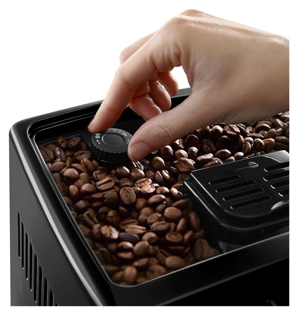 De'Longhi Delonghi ECAM 356.57.B/352.57.SB Dinamica Vollautomatische Espressomaschine, Kunststoffgehäuse, Integriertes Mahlwerk, Milchaufschäumer, Wasserfilter
