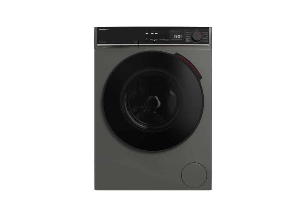 Sharp ES - WNFB214CAA - DE Waschmaschine (12 kg, EEK A - 20%, 1400 U/min.), (WiFi, Inverter Motor, Dampf, AquaStop), Espresso Gray