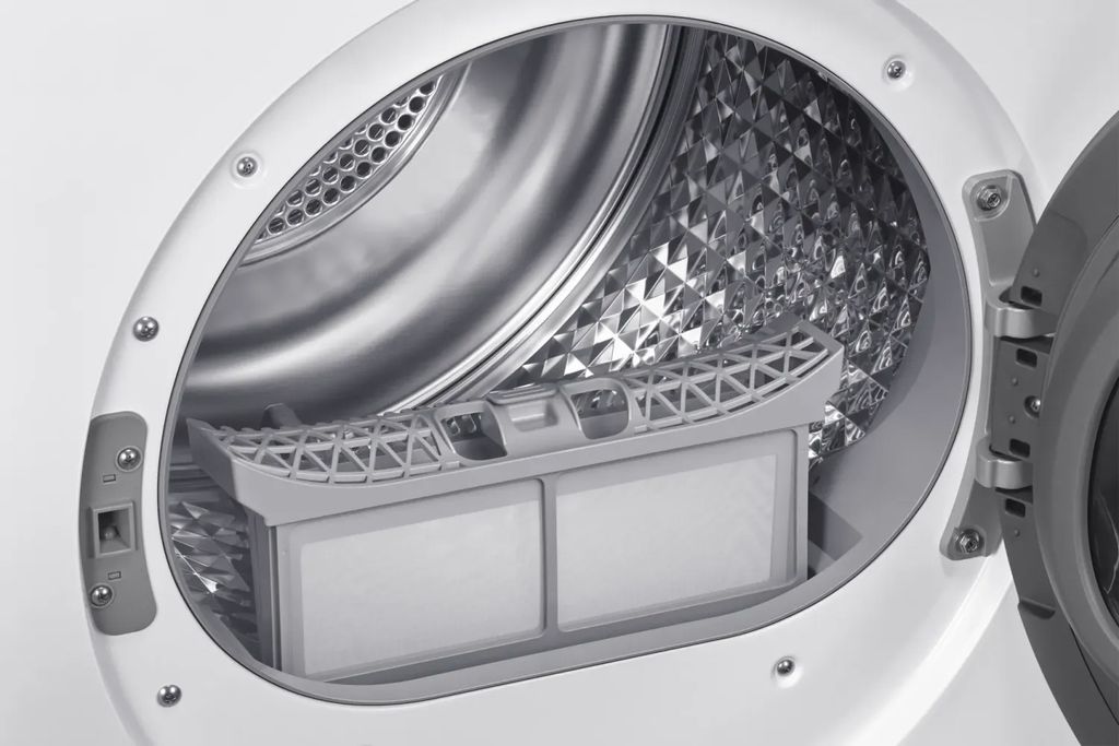 Samsung 9 kg Trockner DV5000D mit Optimal Dry, , Freistehend, Frontlader, Wärmepumpe, Weiß, Drehregler, Glastür