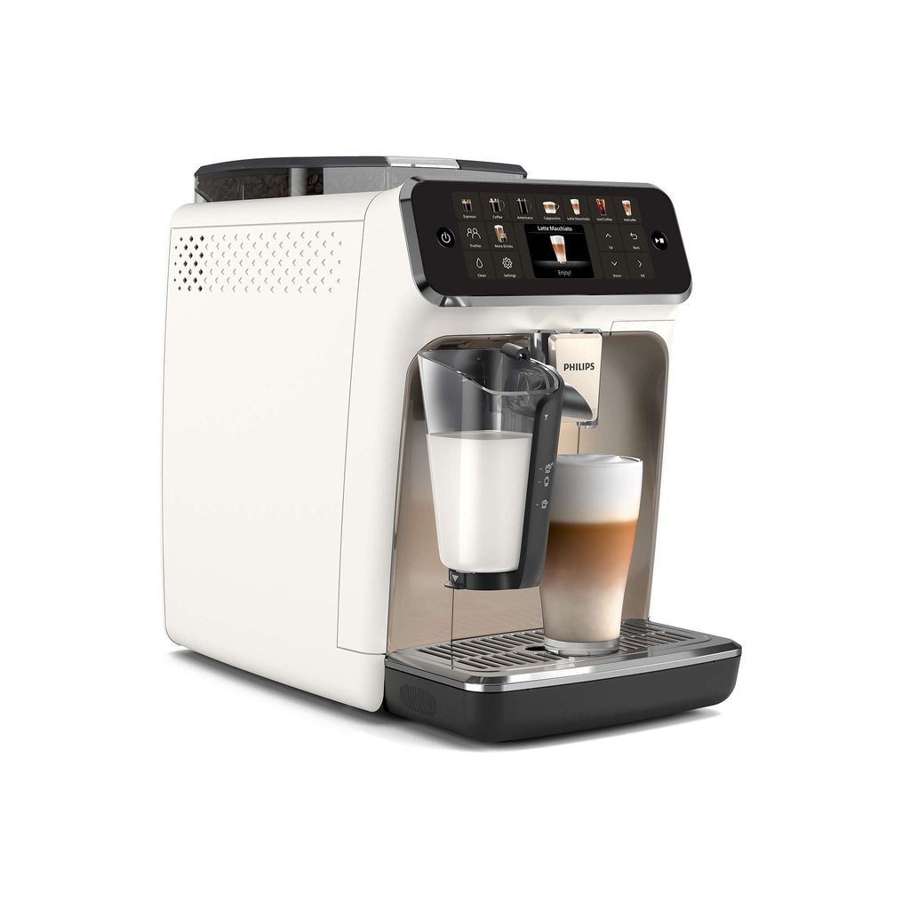 Philips 5500 series Series 5500 EP5543/90 Kaffeevollautomat, Espressomaschine, 1,8 l, Kaffeebohnen, Eingebautes Mahlwerk, 1500 W, Weiß
