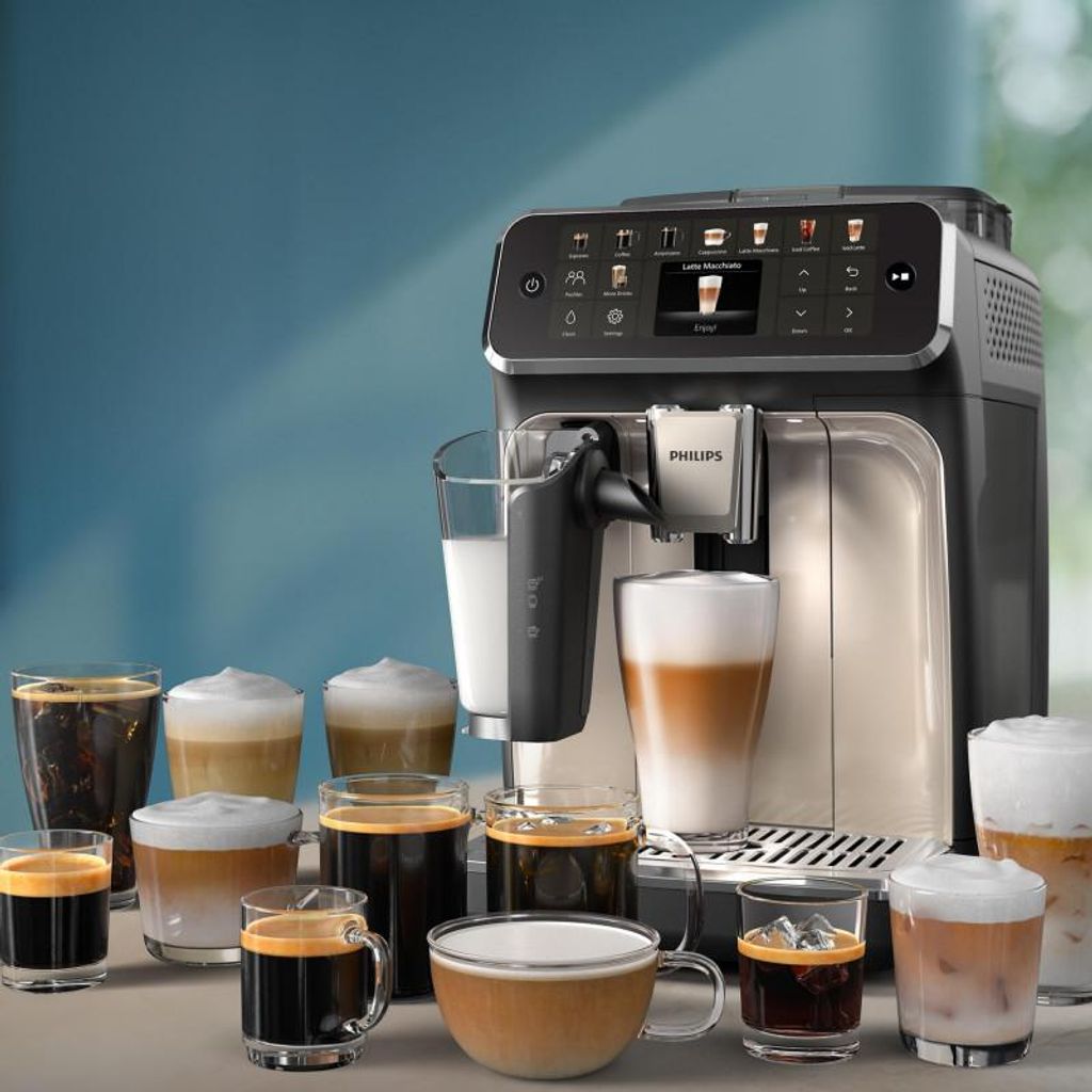 Philips 5500 series Series 5500 EP5543/90 Kaffeevollautomat, Espressomaschine, 1,8 l, Kaffeebohnen, Eingebautes Mahlwerk, 1500 W, Weiß